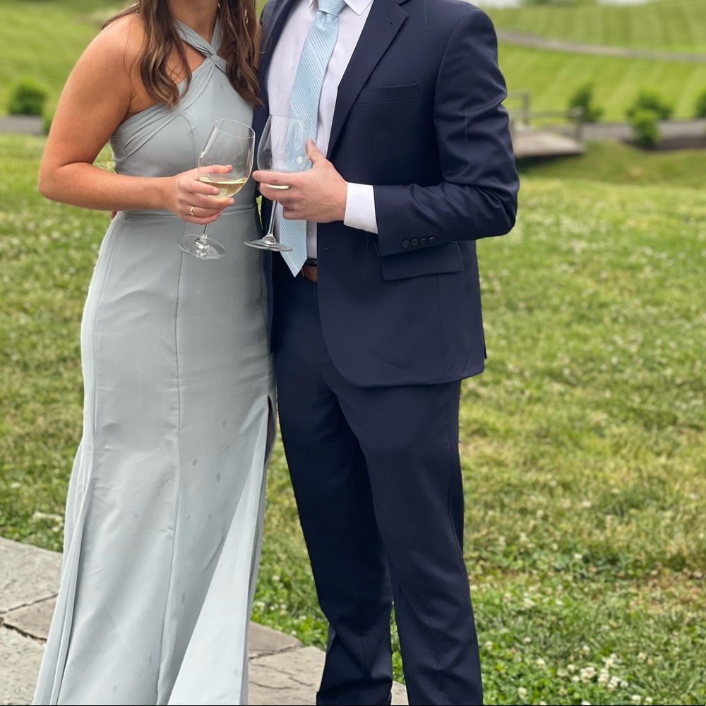 Azazie Rue Dress in Dolphin Grey Size A4